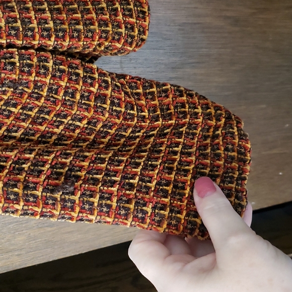 Handmade soft chenille jacket in browns, women's XL - Picture 6 of 6